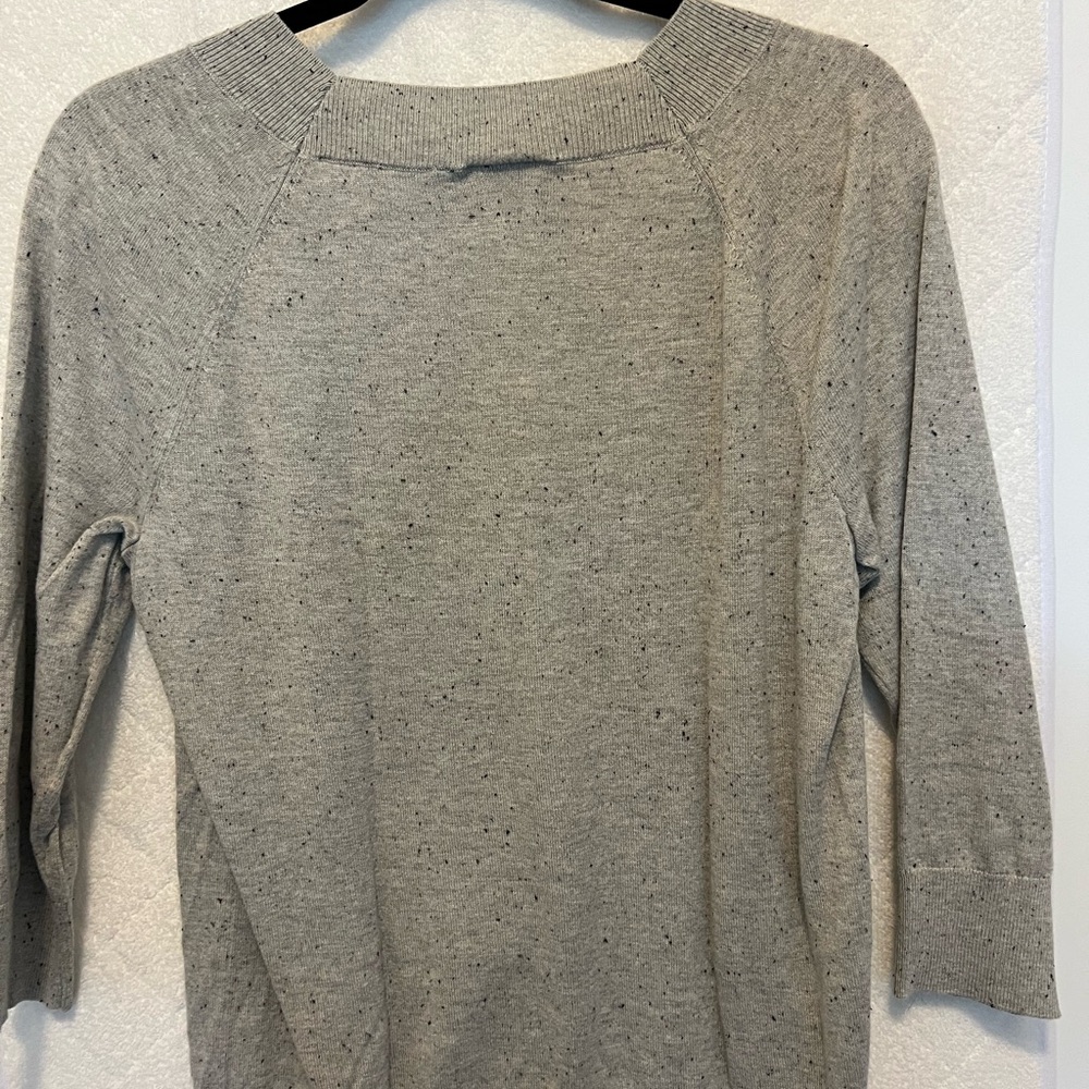Gray Speckled Knit Sweater